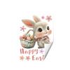 Cartoon Easter Bunny Egg Window Sticker Static Sticker Double-sided Visible Glass Sticker Window Decoration Sticker