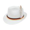 Decorative Side Cord Bavarian Feather Hat Structured Brim Jazz Cap Oktoberfest Hat  Men Women