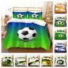 Quilt Cover 3D Football Bedding Pillowcase Duvet Covers Home Bedclothes Decor Microfiber Washable Bedspreads Bed Set