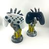 New Creative Games Controller Desktop Headphone Stand Cyberpunk Mechanical Arm Simulated Robot Hand Sculpture Stautes Decoration