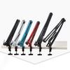 Foldable Microphone Stand Universal with 360 Clip Adapter Pliable Dual Degree Rotation Springs Support Easy Install