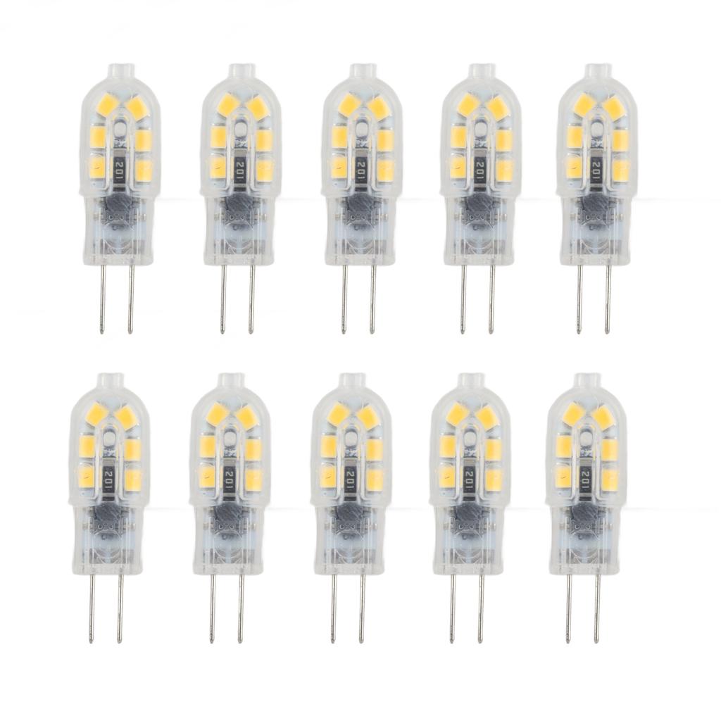 10 Pack G4 2835 LED Bulb Transparent Led Lamp Plug In Light Bulb AC220V for Camper Cabinet