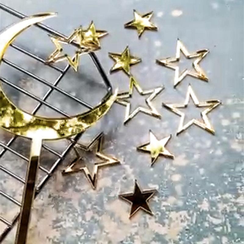 1 комплект акриловых украшений для торта «Добро пожаловать в мир», звезд, луны, хвоста русалки, для детского праздника, украшения для кексов, подставка для торта