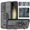 Armor Case For Samsung Galaxy S24 FE Ultra S23 Plus A15 A25 A35 A55 5G Protective Cover Ring Stand Holder Coque Fundas Capa