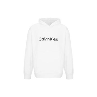 Calvin Klein Минималистская худи с логотипом, мужские топы, ярко-белый 40HM231-YAA
