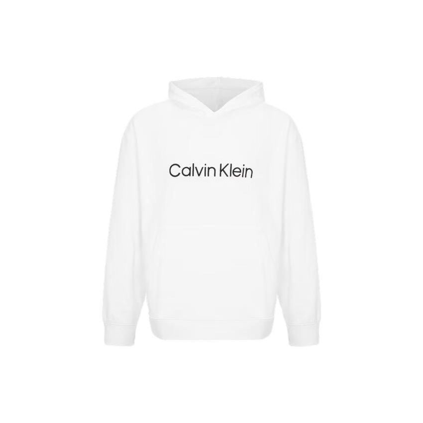Calvin Klein Минималистская худи с логотипом, мужские топы, ярко-белый 40HM231-YAA