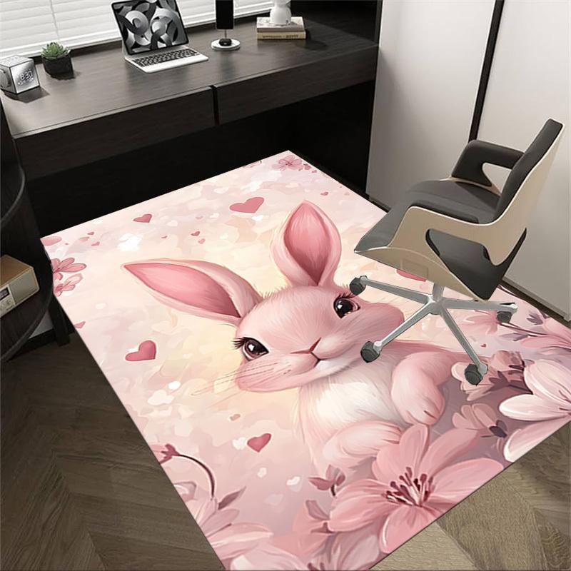 1pc rabbit flowers Carpet Office Rug Outdoor Mat Home Decor Area Carpet Festival Gift