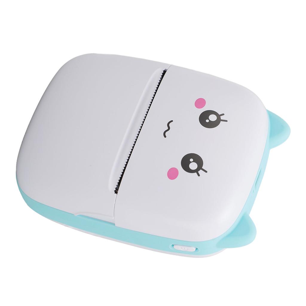 Mini Thermal Printer Portable Bluetooth Pocket Phone Printer for Students Wrong Questions Photos Blue