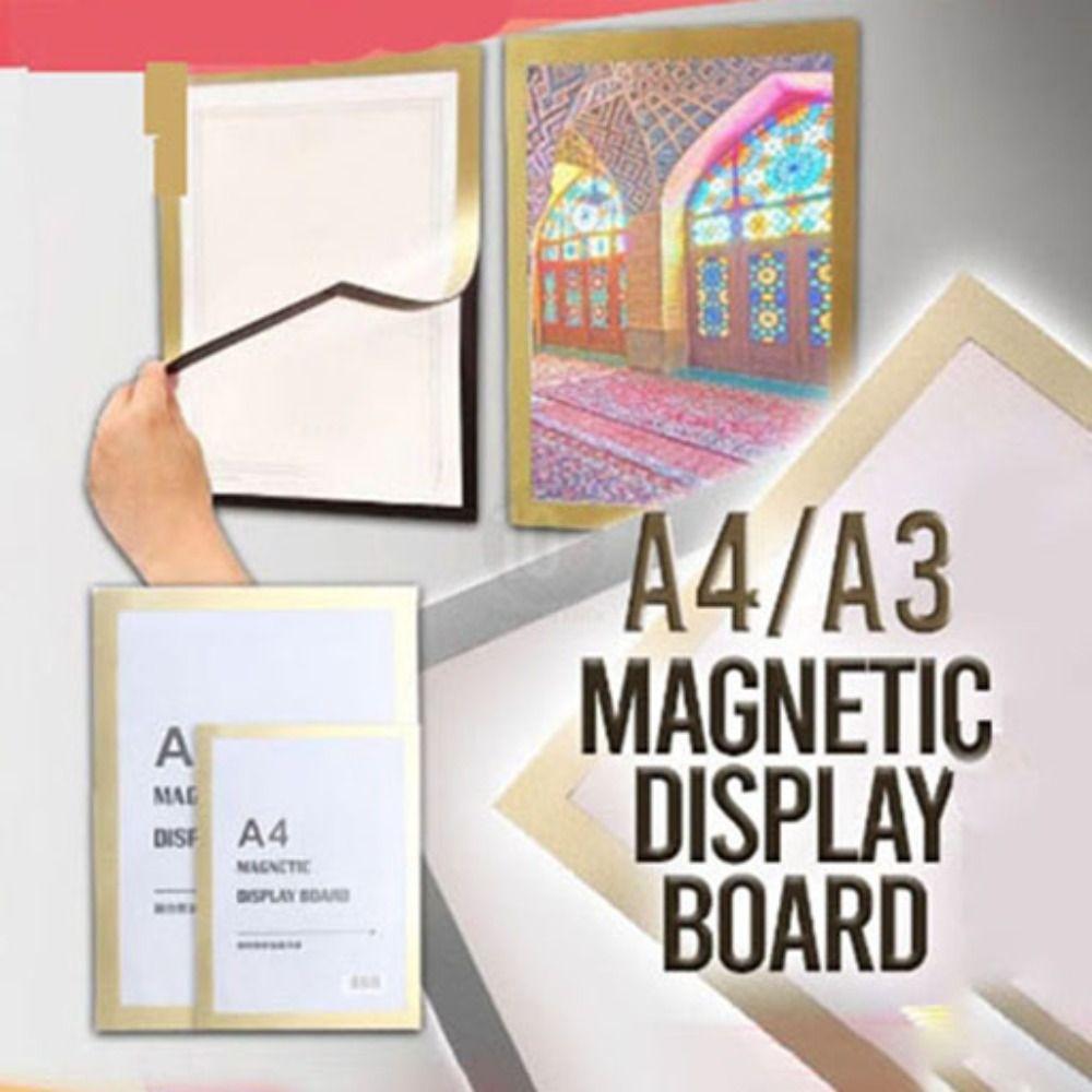 A4,A3 Photo Frame Adhesive Back Paper Holder Reusable Wall Sticker Wall