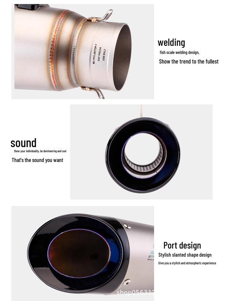 Выхлопная труба мотоцикла Ninja Z250/300/400 MT0709 R25/R3/R6 SC двух/трехслойная