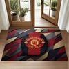 Manchester United Design Crystal Velvet Rug Soft Decorative Mat for Bedroom Entrance