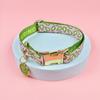 High Quality Gold Alloy Collar for Dogs Quick Release Print Pattern with Elegant Polyester Material Matching ID Brand