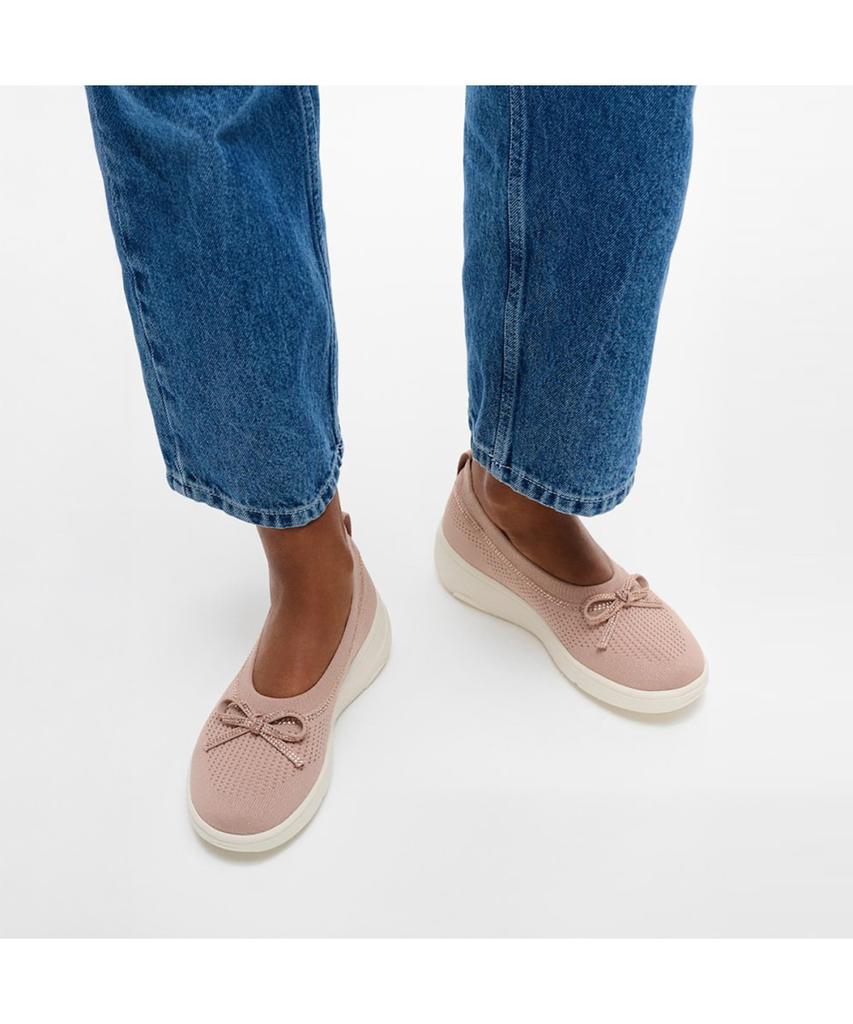 Fitflop [Super-Q] Женские балетки с ленточным плетением и помпонами - Бежевый (Ft59K2M08A)