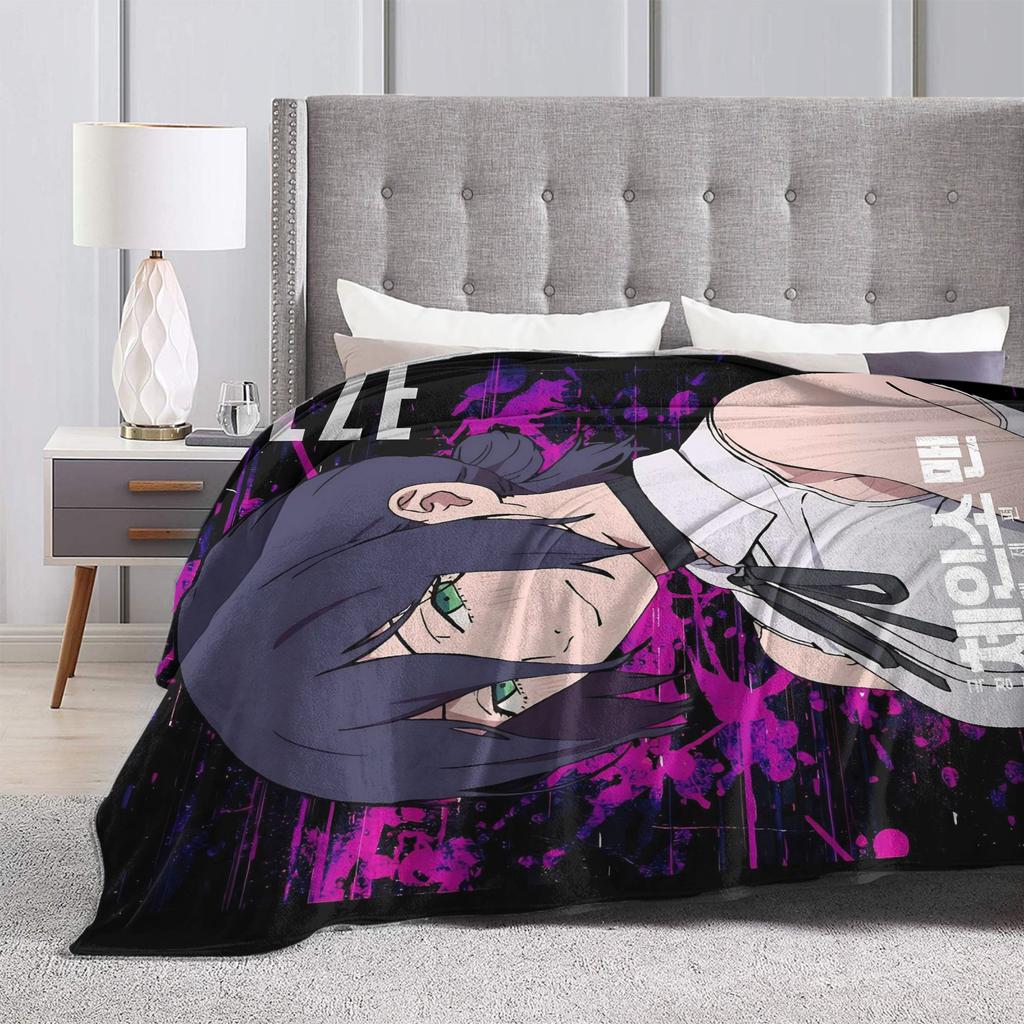 Anime Chainsaw Reze Super Warm Blanket Travel Plush Bedding Throws Novelty Couch Chair Flannel Bedspread Sofa Bed Cover