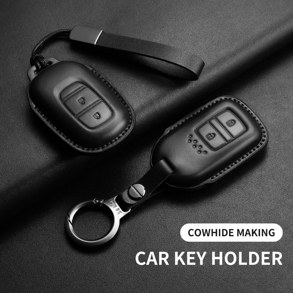 Кожаный чехол-обложка для брелока автомобильного ключа Honda Odyssey Xrv Civic HR-V Crv Accord Integra, противоударный защитный корпус для автоключа