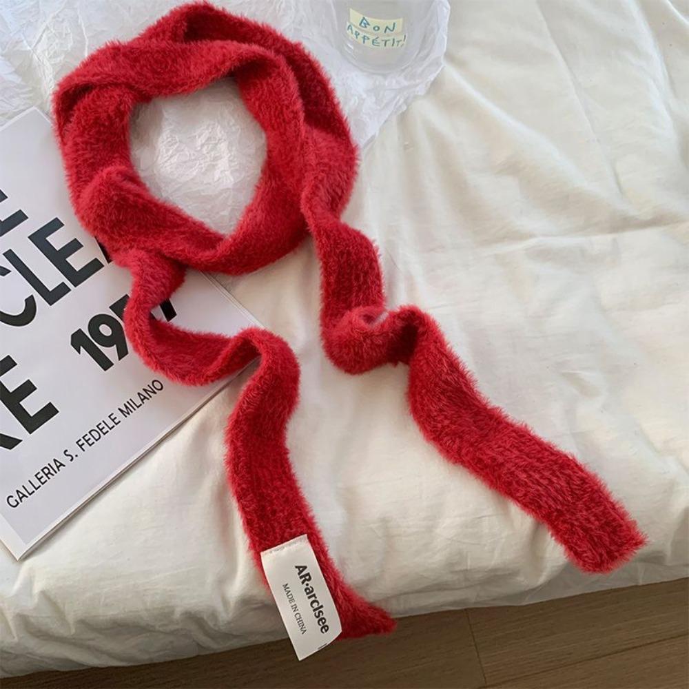 Harajuku Wool Shawl Y2K Long Narrow Scarves All-match Knitted Scarf Autumn/Winter