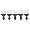 5pcs Black Stainless Steel Teeth Pick Comb Hair Detangling Styling Comb for Braids Wide Tooth Hair Pick for Men