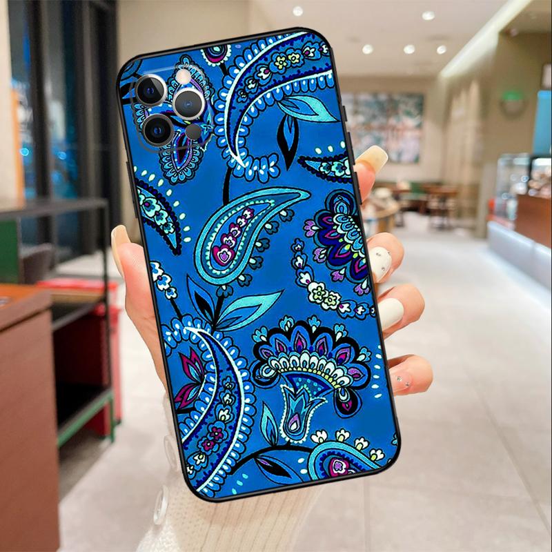 Чехол для телефона с узором пейсли для iPhone 17 16 15 14 13 11 12 Pro Max mini 16 Plus 16e 17 Air Защитный чехол