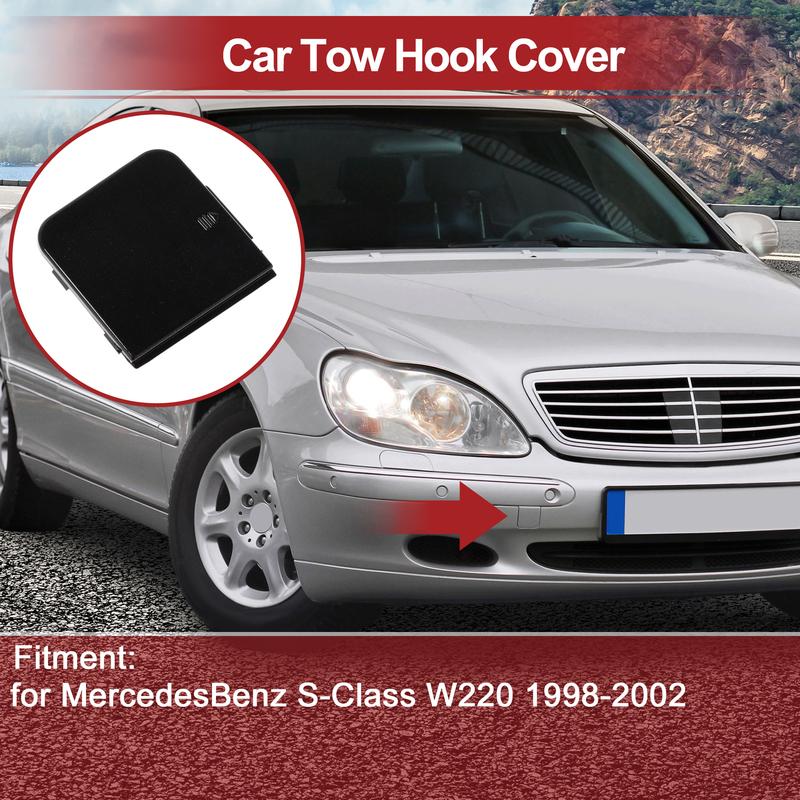 X Autohaux Car Tow Hook Cover Cap for MercedesBenz S-Class W220 98-02 No.2208850323 Black