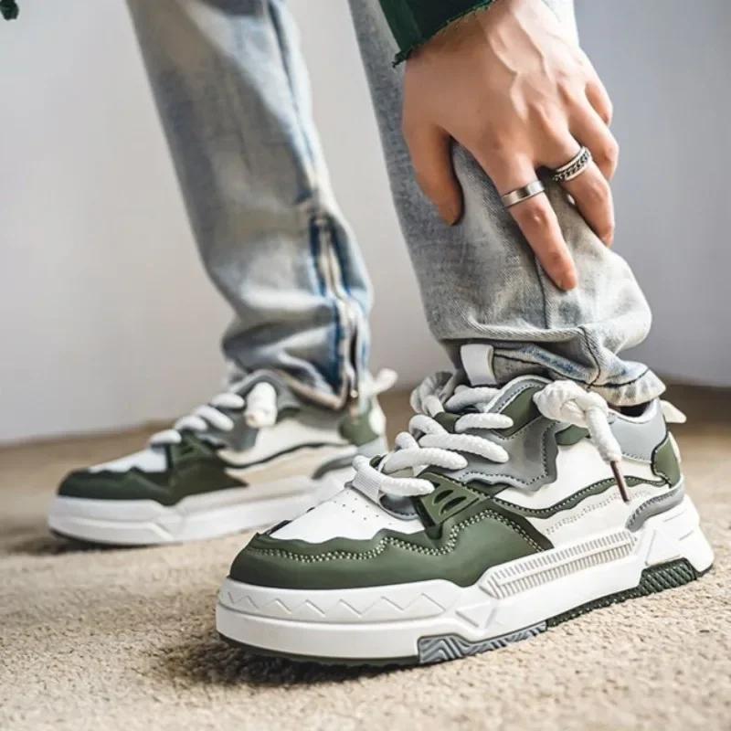 Модные мужские кроссовки 2025 Модная повседневная обувь Платформа Дышащие спортивные беговые кроссовки Тренд Уличная обувь