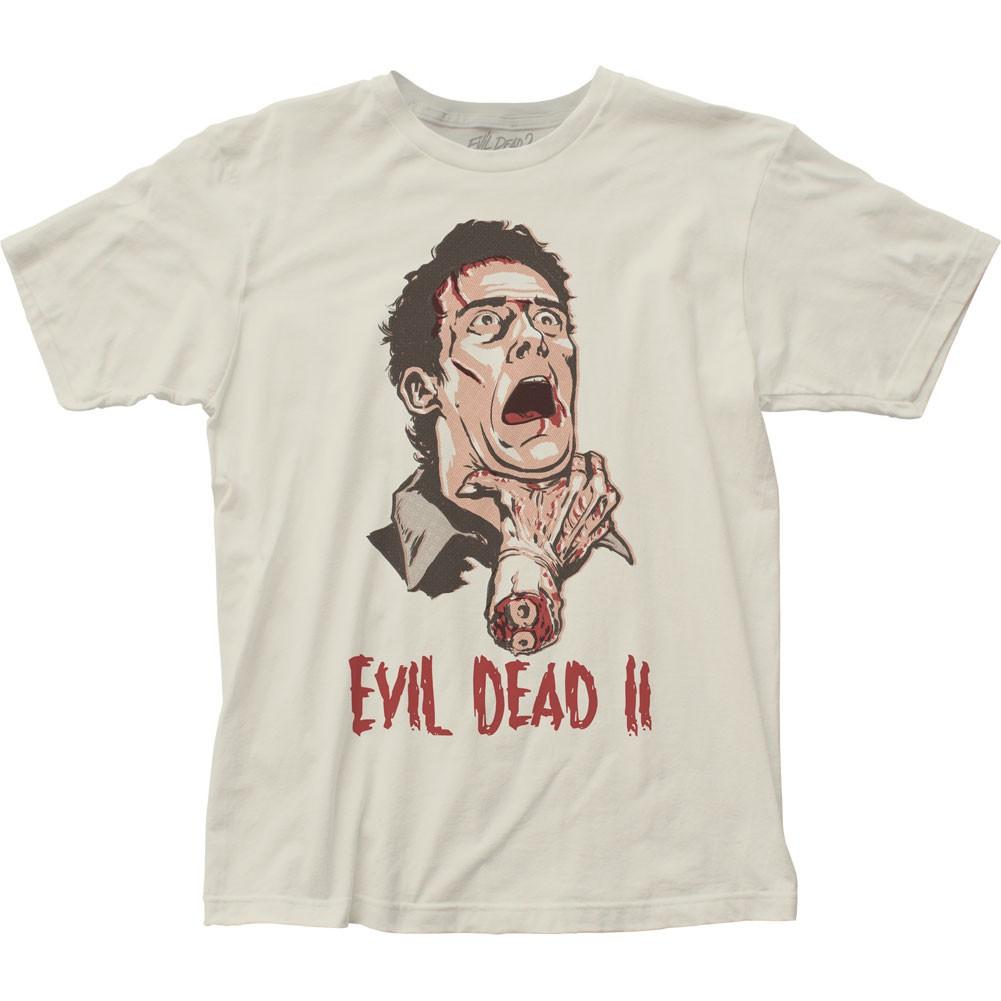 Evil Dead 2 Ash Williams Vintage Style Mens T Shirt Classic Movie Tee Natural