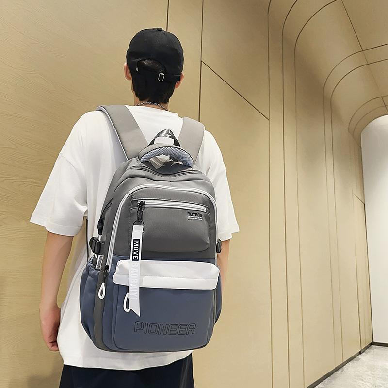 Schoolbag new male and female college students schoolbag simple fashion versatile backpack travel lightweight large capacity student backpack