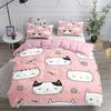 Мультяшный комплект постельного белья с котами для взрослых, зимние комплекты пододеяльников для детей, полуторный, двуспальный, королевский, кинг-сайз, набор для спальни, домашний текстиль, Housse De Couette