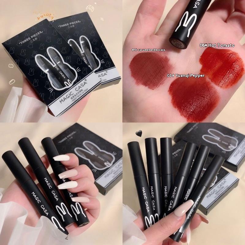 6 шт. матовая помада для губ Dark Rabbit Series Lip Mud, набор для женской губной помады