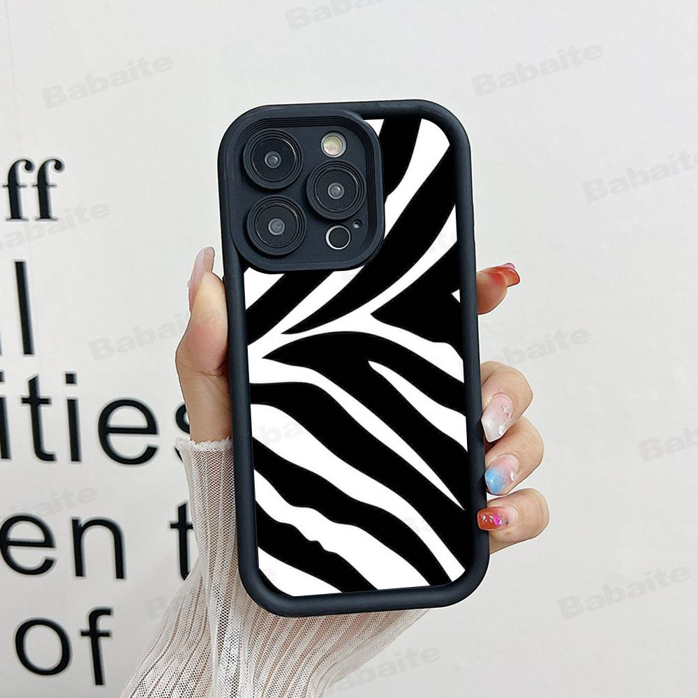 Zebra Pattern Art Phone Case For IPhone 17 16 15 14 13 12 11 Pro Max Anti Drop Soft Cover