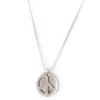 Les Trésors De Lily [J8492] - Silver 'Peace' Steel Necklace