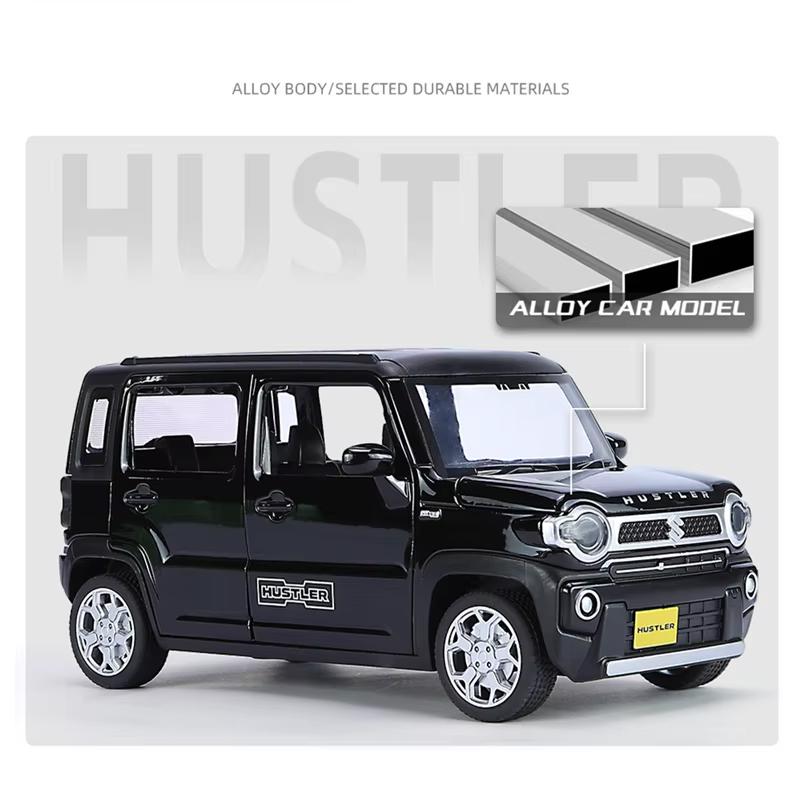 1:22 SUZUKI HUSTLER Alloy Car Model Diecast Metal Off-Road Vehicle Car Model Sound and Light Simulation Collection Kids Toy Gift
