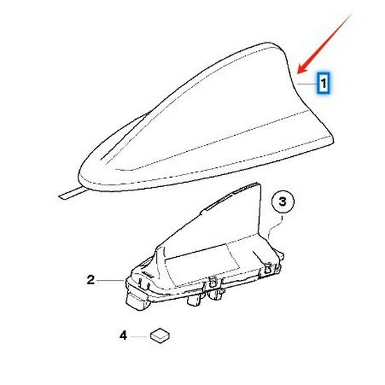 Крышка антенны BMW 3 серии E90 (65206955555)