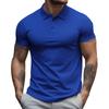 Solid Color Polo Shirt for Summer New Men's Short Sleeved Lapel T-shirt for Men's Wear