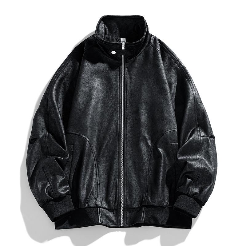 Autumn and Winter Coat Men's Casual Jacket Men's Spring and Autumn Loose Large Size Youth Versatile Stand-up Collar Coat