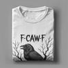 Мужские футболки Black Crow F Caw F F-Caw-F Птица Хлопковая одежда Забавные Футболки с коротким рукавом и круглым вырезом Футболки больших размеров