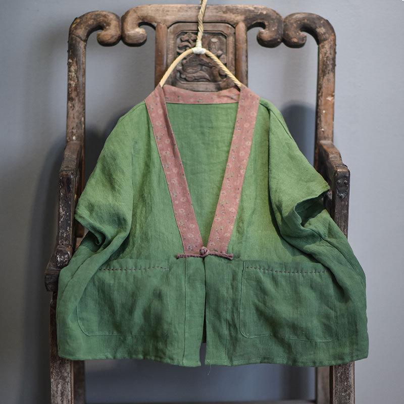 Johnature Весна-Осень с v-образным вырезом в стиле пэчворк на одной пуговице, хлопковый льняной кардиган, винтажные жилеты, свободные женские пальто