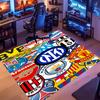 1pc Football club logo Entrance Mat, Non-Slip Mat Area Rug,Room Decor, Outdoor Decor, Kitchen Rug,Doormat - Machine Washable, Easy to Clean