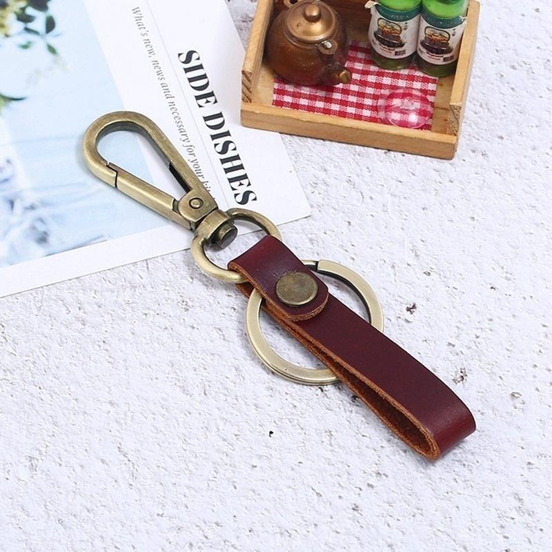 Leather Belt Keychain Holder Key Buckle Clip Loop Keyring