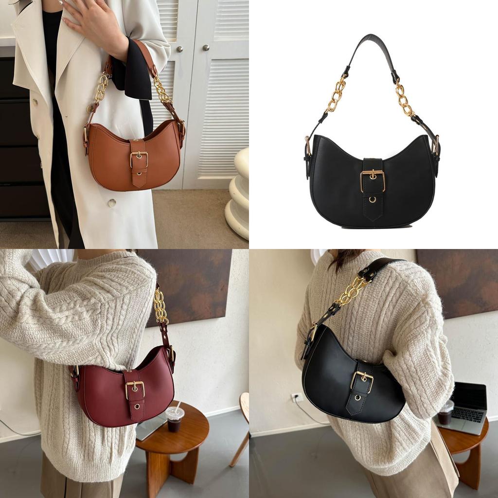 Stylish Pu Crescent Bag For Women With Chic Design And Versatile Color Options
