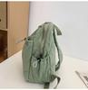 Washed Canvas Schoolbag Women's Casual Backpack College Students' Casual Class Backpack