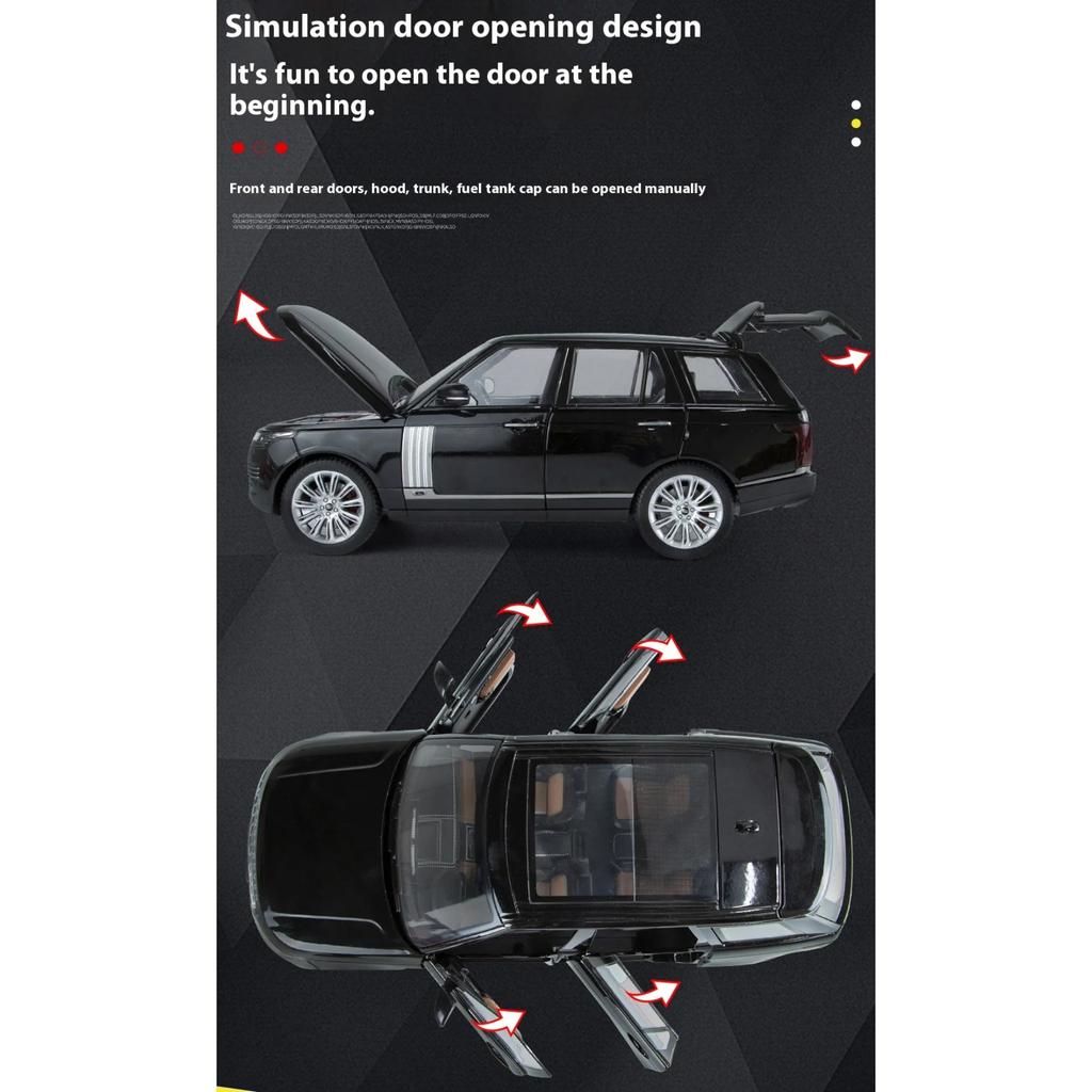 1/18 Land Rover Range Rover Внедорожник Внедорожный Автомобиль Металлическая Модель Автомобиля Детская Машинка для Мальчиков Подарок Металлические Украшения для Автомобиля Декор