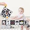 YRB Tear-proof Chewable Baby Cloth Book - Early Education Black and White Crib Bumper Toy