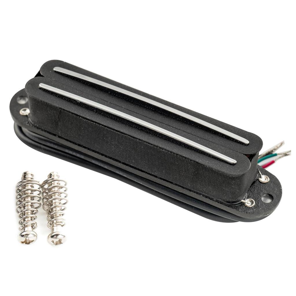 Musiclily Pro Alnico 5 Hot Rails Хамбакер Super для Stratocaster Электрогитары Черный Звукосниматель Single-Size, 13.2K Дисторшн, Гитар,