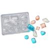 Aomily DIY Handmade Jewelry Mold Necklace Eardrop Gemstones Fondant Cake Chocolate Mould Container Crystal Drop Resin Soap Molds