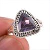 Natural Alexandrite Gemstone 925 Solid Sterling Silver Jewelry Ring Size 8 T5Z86