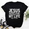 2024 Футболка женская с принтом букв Jesus Is King, Христианская Вера Надежда Любовь, Футболки в стиле Харадзюку, Религиозные Топы с круглым вырезом, Уличная одежда