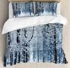 Snow Christmas Duvet Cover Set, Decorative 3 Piece Bedding Set With 2 Pillow Shams, Single King Queen Twin Size Bed Collection