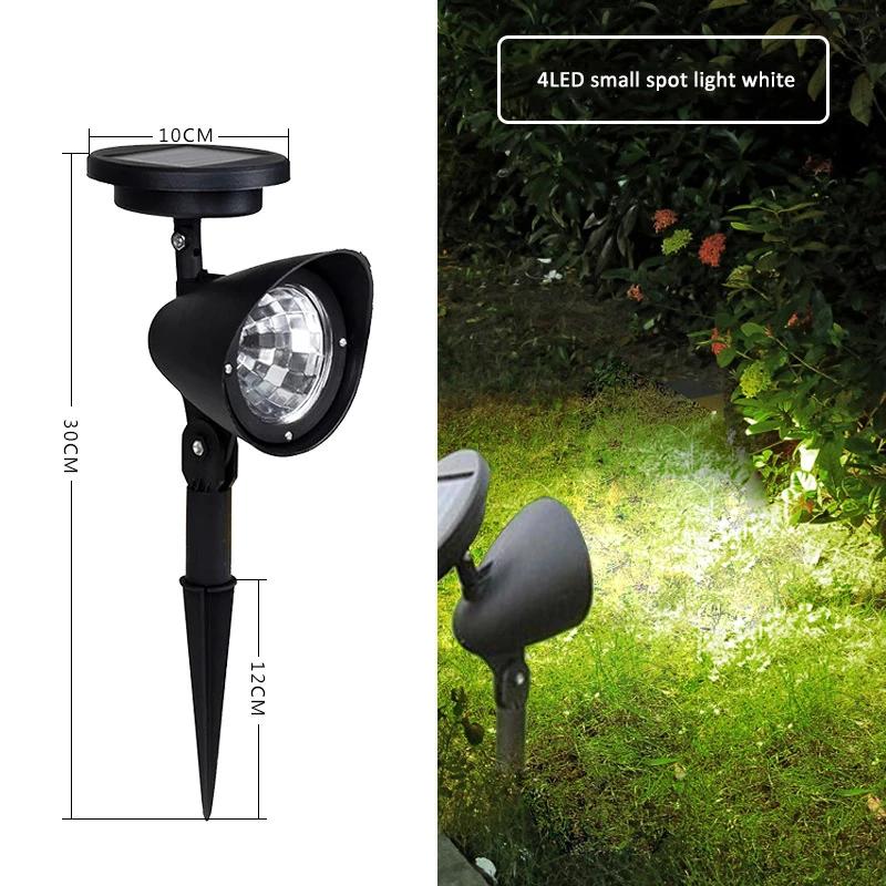 Наружное освещение Солнечный простой газонный светильник Уличные водонепроницаемые ландшафтные светильники Квадратная вилла Газон Сад Лампы с заземлением