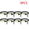 2-10PCS USB LED Headlamp 3 Modes Flashlight Waterproof Head Light Adjustable Headband for Camping Fishing Running Biking