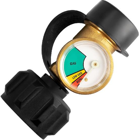 DOZYANT Propane Tank Gauge Level Indicator Leak Detector Gas Pressure Meter Universal for RV Camper, Cylinder, BBQ Gas Grill, Heater and More